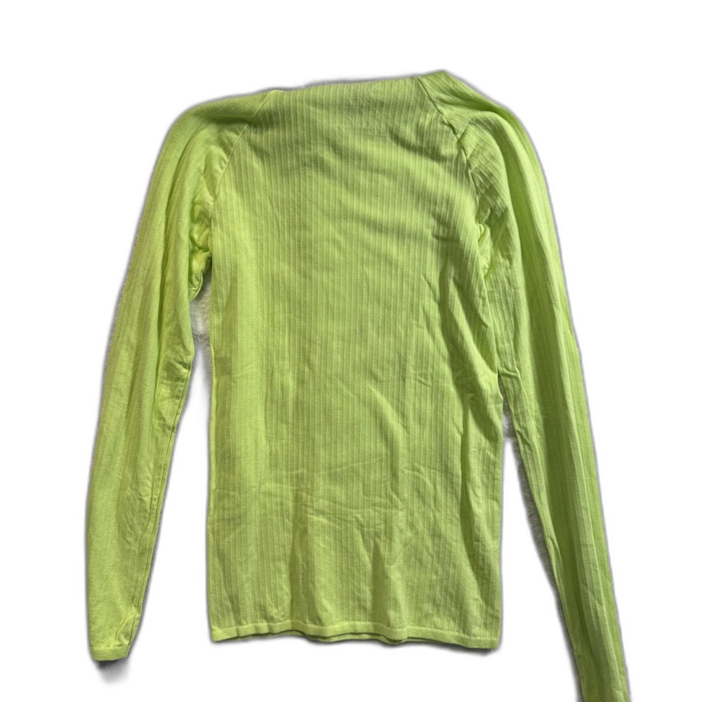 Anthropologie NWT Whitley Mock Neck Top XS Lime Green Modal Stretch $48 Retail - Picture 8 of 10